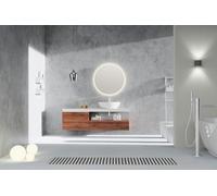 FRANZI SPECCHIO DA PARETE ROTONDO RETRO-ILLUMINATO D.60CM LED 18W 2800LM 3000-4000K