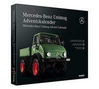 Franzis 55406 Mercedes-Benz Unimog Advent Calendar Verde, Modellino in Metallo, Scala 1:43, Modulo Sonoro e Libretto di 52 Pagine