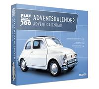 FRANZIS 67168 - Calendario dell’Avvento Fiat 500, kit per modellino in metallo, in scala 1:38, inclusi modulo sound e libretto istruzioni di 52 pagine