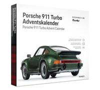 FRANZIS 67233 - Calendario dell'Avvento Porsche 911 Turbo, modello in scala 1:43, con modulo audio e libro di accompagnamento a 52 pagine