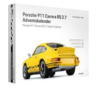 FRANZIS 67273 - Calendario dell'Avvento Porsche 911 Carrera RS 2.7, modello in scala 1:24, con base sonora e libro di accompagnamento a 52 pagine