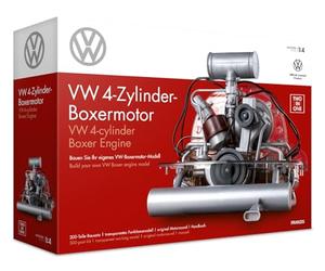 FRANZIS 67308 - Volkswagen VW 4 cilindri motore boxe 2 in 1, kit motore fedele in scala 1:4, incluso modulo audio, istruzioni e libro di accompagnamento 100 pagine