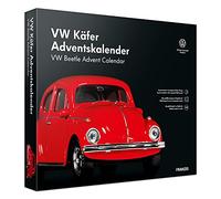 FRANZIS 55255-VW Coccinelle Calendrier l'Avent Rouge, Kit Modèle réduit en Métal à l'échelle 1:43, Module sonore et Livre d'accompagnement de 52 Pages inclus, Multicolore, 55255-6
