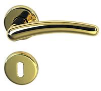 Franziska Alpertec - R ottone lucido per porte a forma di corona set maniglia porta guarnizioni, 32963263