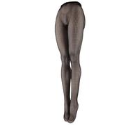 Franzoni Calze a Rete Donna Iside, Collant Neri con Microrete Elasticizzata a Fantasia, Super Resistente - Made in Italy - 1 Paio (3-4, Nero)