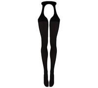 Franzoni Collant Svelatissime 100 Denari, Donna, Coprente, Sexy, Effetto Reggicalze Senza Cavallo, Panty Hose, Streap Panty - Made in Italy (Nero, 3/4)