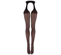 Franzoni Collant Svelatissime 20 Denari, Donna, Velato, Sexy, Effetto Reggicalze Senza Cavallo, Panty Hose, Streap Panty - Made in Italy (Nero, 4)