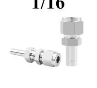 FRAOMHFW 3 4 6 8 10 12 16 mm 1/8" 1/4" 3/8" 1/2" 3/4" Raccordo a Compressione for Tubo OD 304 316L in Acciaio Inossidabile Raccordo for Tubo(1l16 in. Compression,1L8 inch Tube OD_Thread)