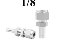 FRAOMHFW 3 4 6 8 10 12 16 mm 1/8" 1/4" 3/8" 1/2" 3/4" Raccordo a Compressione for Tubo OD 304 316L in Acciaio Inossidabile Raccordo for Tubo(1l8 inch Compression,10MM Tube OD_Thread)