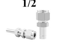 FRAOMHFW 3 4 6 8 10 12 16 mm 1/8" 1/4" 3/8" 1/2" 3/4" Raccordo a Compressione for Tubo OD 304 316L in Acciaio Inossidabile Raccordo for Tubo(1l2 inch Compression,1L2 inch Tube OD_Thread)