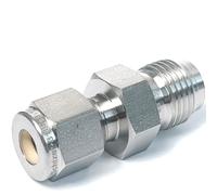 FRAOMHFW Raccordo for Tubo in Acciaio Inox SUS 316L a Compressione con Doppia ghiera, 1/8" 1/4" 1/2" VCR Maschio a 3 6 8 mm 1/8" 1/4" 3/8" 1/2"(1l2 inch VCR x 3l8 I)