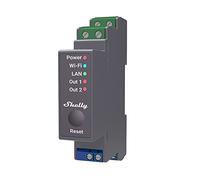 Fraos Shelly Pro 2 - Relè smart Wifi LAN Bluetooth 2 Canali, Barra DIN, Professionale