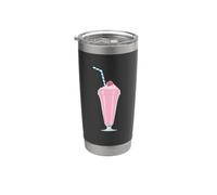 Frappè alla fragola Bicchiere termico in acciaio inox doppia parete