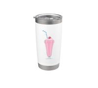 Frappè alla fragola Bicchiere termico in acciaio inox doppia parete