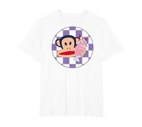 Frappè Paul Frank Julius Monkey Diner Maglietta, Uomo Taglie Grandi, Bianco, 4X Tall