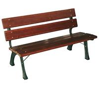 PANCHINA PARK JUNIOR IN GHISA E LEGNO 122X60X72H ARREDO ESTERNO