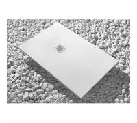 FRASCIO Piatto Doccia 75X100 cm Line Extra Slim Bianco In Resina Sintetica e Polvere Di Marmo Con Piletta In Omaggio