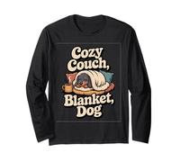 Frase Bassotto Coccole caffè Cozy Couch Blanket Dog Maglia a Manica