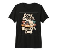 Frase Bassotto Coccole caffè Cozy Couch Blanket Dog Maglietta Premium