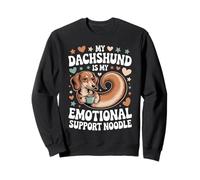 Frase Bassotto Emotional Support Noodle Simpatica Felpa