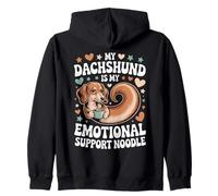 Frase Bassotto Emotional Support Noodle Simpatica Felpa con Cappuccio