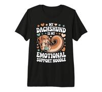 Frase Bassotto Emotional Support Noodle Simpatica Maglietta Premium