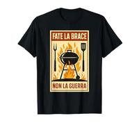Frase Divertente Barbecue Fate la Brace Non la Guerra Maglietta