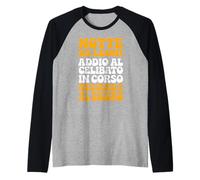 Frase Divertente: C'È Chi È Bello Dentro E Chi È Bello Fuori Maglia con Maniche Raglan