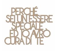 Frase in Legno da Appendere al Muro Avrò Cura di Te - Decorazione murale Citazione Testo Canzone per Decorare Le pareti