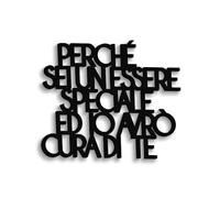 Frase in Legno da appendere al muro Avrò Cura di Te, Decorazione murale Citazione Testo Canzone per decorare le pareti del soggiorno, cucina, casa