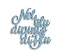 Frase in Legno da Appendere al Muro nel Blu Dipinto di Blu - Decorazione murale per Decorare Le pareti di casa Citazione Canzone