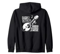 Frase Mandolino Musica Bluegrass Folk Felpa con Cappuccio