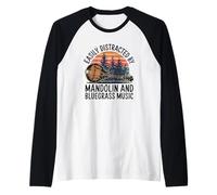 Frase Mandolino Musica Bluegrass Folk Maglia con Maniche Raglan
