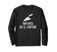 Frase Simpatica Muratore Cantiere Edile Artigiano Operaio Maglia a Manica