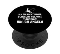 Frase tedesca pesca Ich bin nicht immer schlecht gelaunt PopSockets PopGrip Adesivo