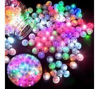 Frasheng 120 Pezzi Mini LED Palloncini Luci,Rotondo Lampada a Palloncino,Lampada a Palloncino Colorate per Compleanno,Matrimonio,Halloween,Festa di Natale Capodanno Decorazione