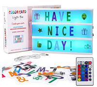 Frasheng Light Box Rosa con 192 Lettere ed Emoji,LED A4 Scatola Luminosa,Lavagna Luminosa con Lettere Luminose,Scritte Luminose Decorazioni,per Natale,Decorazioni Casa,Matrimonio,Compleanno,Negozio