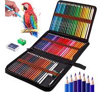 Frasheng Matite Colorate Professionali,Set da 72 Matite Colorate da Disegno,con astuccio con zip,gomma,estensore per matita a doppia punta e temperino,Per Adulti,Bambini,Professionisti e Principianti