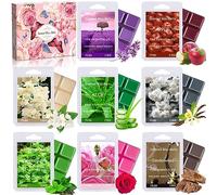 Frasheng Set da 8 Blocco di cera per aromaterapia,Set di Tart Profumate Cera Profumata,100% Cera di Soia Naturale,candele per aromaterapia,per Bruciatore Elettrico o Tradizionale(Gelsomino,Rosa,etc.)