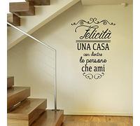 Frasi Adesive Da Parete Felicità È Una Casa Con Dentro Le Persone Che Ami Adesivo Murale Decorativo Estetico