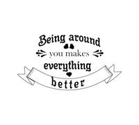 frasi di complimenti scritte Adesivi con scritte 54.4x101.8cm Non danneggia la superficie della parete Nero