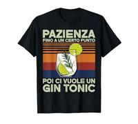 Frasi Gin Tonic Regalo Maglietta, Uomo, Nero, L