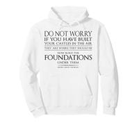 Frasi motivazionali di H.D. Thoreau Tee Castles in The Air Top Felpa con Cappuccio