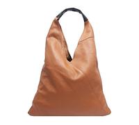 FrasiBags Borsa Sacca a Spalla in Vera Pelle Made in Italy, Borsa Donna a Spalla, Borsa a Spalla, Sacca in Pelle Grande (Cuoio)