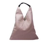 FrasiBags Borsa Sacca a Spalla in Vera Pelle Made in Italy, Borsa Donna a Spalla, Borsa a Spalla, Sacca in Pelle Grande (Rosa Cipria)
