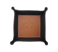FrasiBags Svuotatasche Organizer Scrivania in Vera Pelle Made in Italy, Svuota Tasche Vassoio Porta Oggetti in Pelle Quadrato (Cuoio)