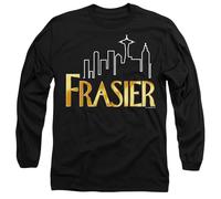 Frasier Logo T-Shirt Unisex a Maniche Lunghe, Nero, M