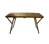 FRASM Tavolo Laura Pieghevole Strisce in Legno di FAGGIO 70X140 CM Noce 610251