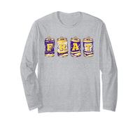 FRAT Beer Cans in School Colors Fraternity Art Maglia a Manica