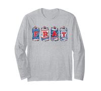 FRAT Beer Cans in School Colors Fraternity Art Maglia a Manica